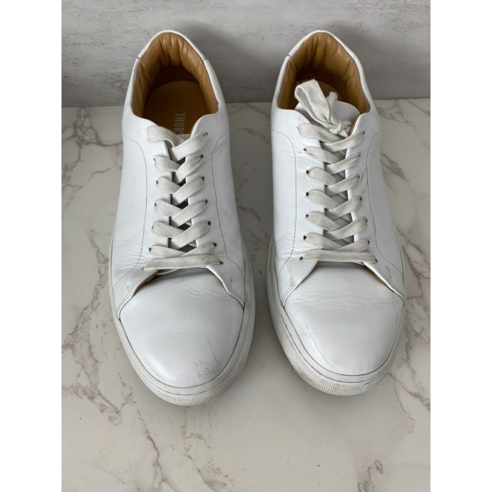 Thursday Boot Company Leather Sneakers Men's Sz 12 White Low Top